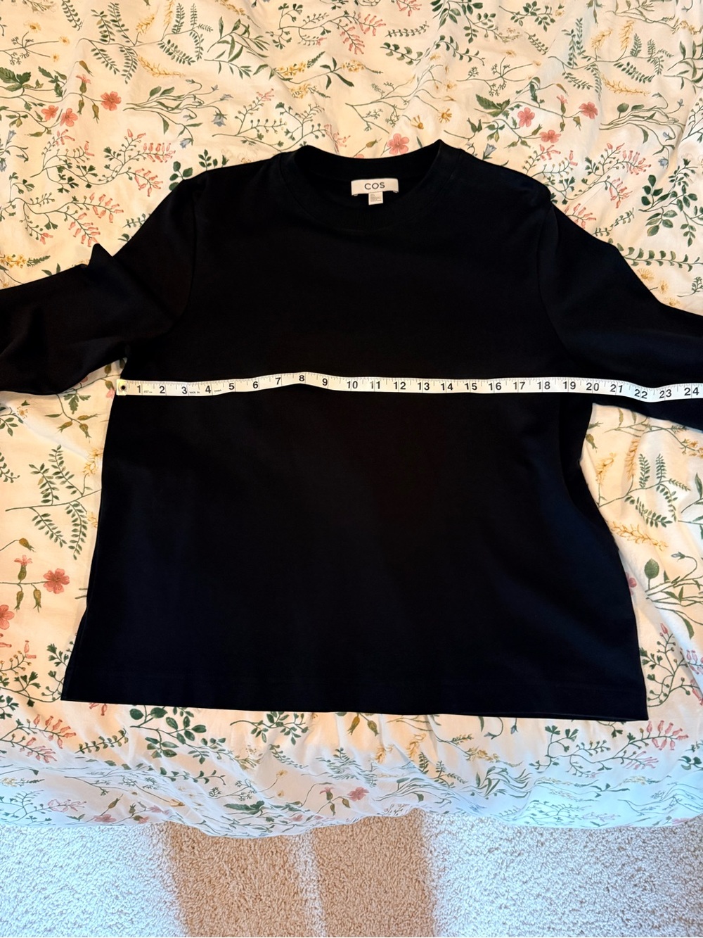 COS Black Long-Sleeve Crew Top